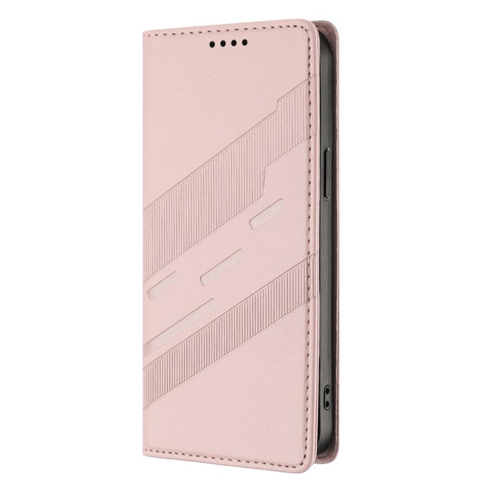 Etui z klapką do iPhone'a 17/17 Pro/17 Air/17 Pro Max, skórzane etui z portfelem, magnetyczne zamknięcie, ochrona całej obudowy, odporna na wstrząsy, 17, kolor różowy