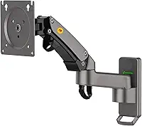 NB North Bayou Suporte de parede para monitor de TV giratório articulado de movimento total para monitores de 17 a 35 polegadas (capacidade de carga de 6,6 a 12 kg) Extensão dupla F150