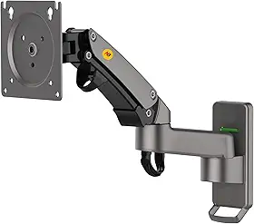 NB North Bayou Suporte de parede para monitor de TV giratório articulado de movimento total para monitores de 17 a 35 polegadas (capacidade de carga de 6,6 a 12 kg) Extensão dupla F150