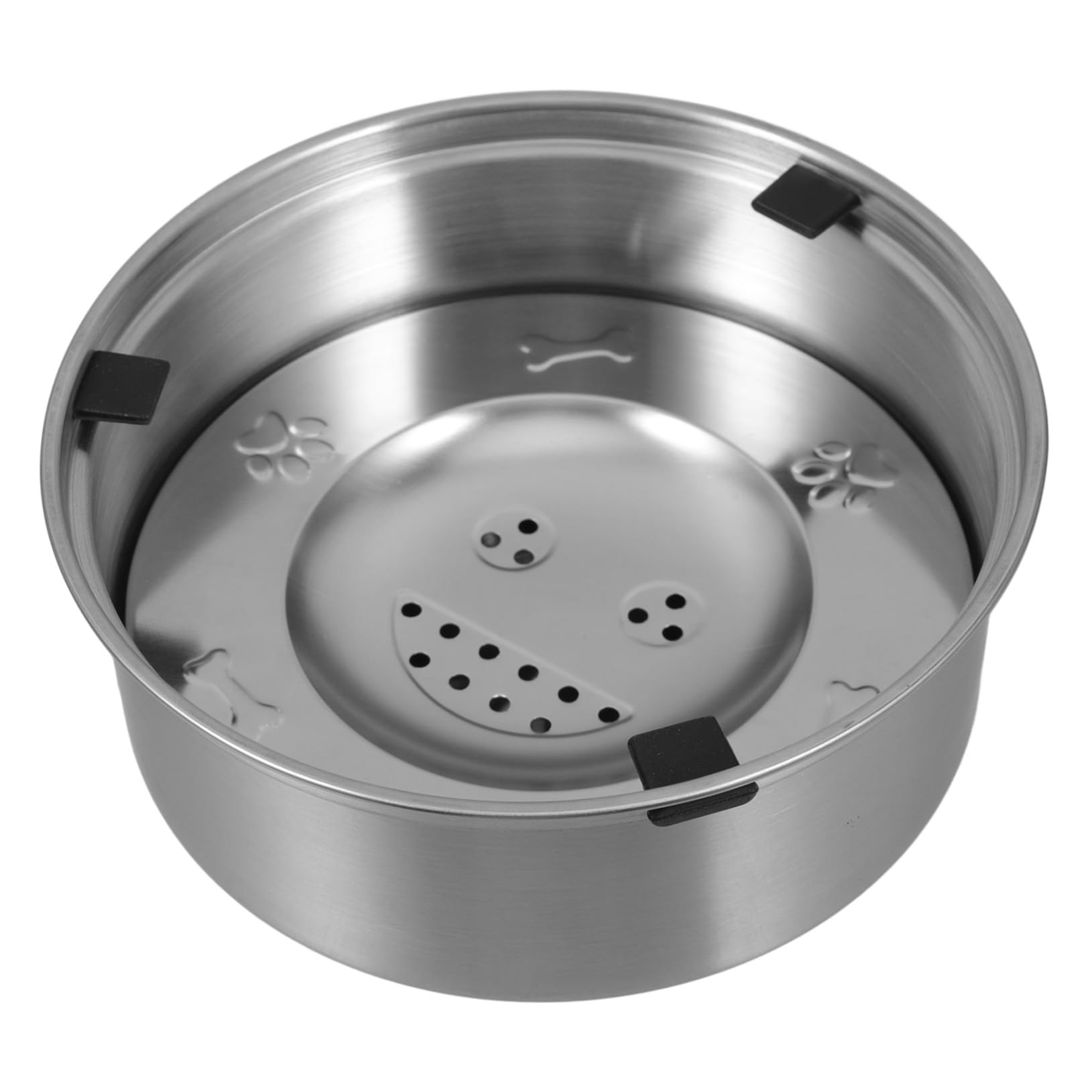 Edelstahl Hundewassernapf mit Schwappfreiem Floating Design Fördert Gesunde Flüssigkeitsaufnahme Geeignet für Katzen und Welpen Robuster Trinknapf in Silber