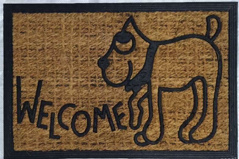 DONATELLA Felpudo 1999 Estera Coco Perro - Beige, 040x060 cm.