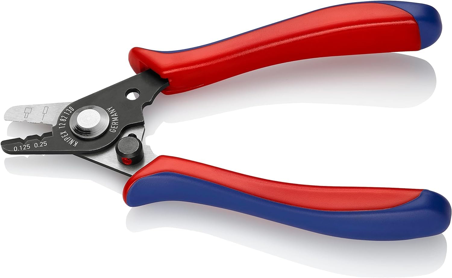 Knipex Pince à dénuder pour câbles à fibres optiques sur carte LS gainées en plastique 130 mm, 12 82 130 SB