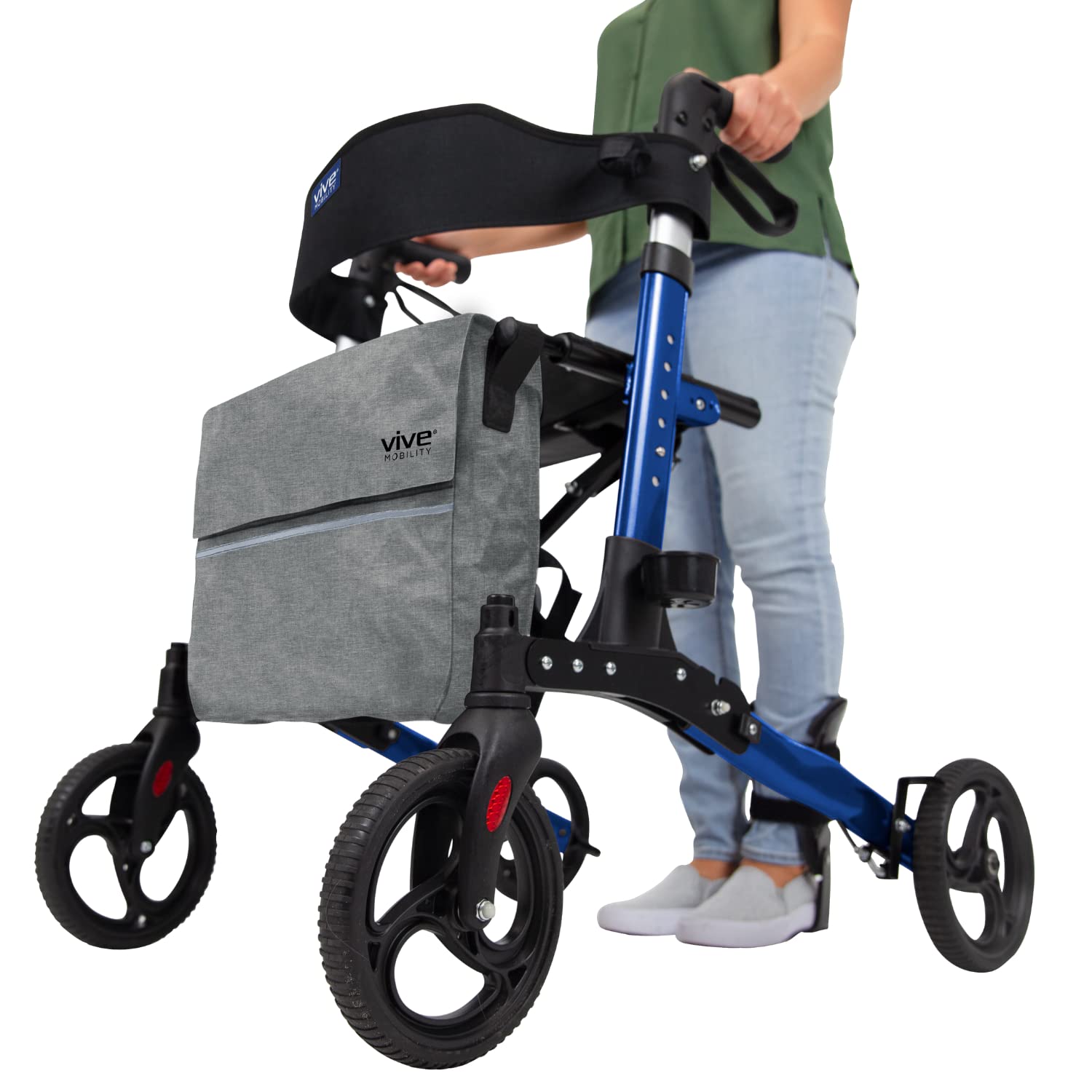 Buy Vive Tall Rollator Walker with Seat for Seniors, Men All Terrain