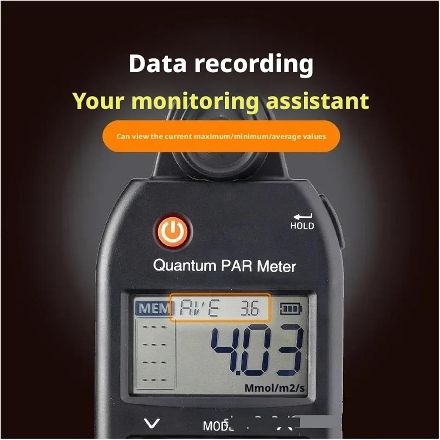 Light Meter, AZ8584 Illuminometer Plant Photosynthesis Light Meter Photometer