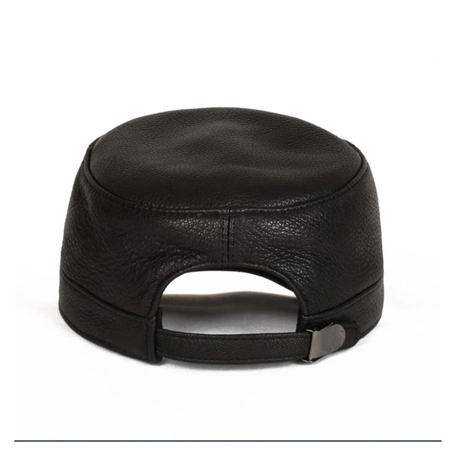 Gorra de béisbol de Cuero Genuino for Hombre, Primavera, Invierno, Ruso, cálido, Gorros con Pelo(Black 2#,Adjustable)