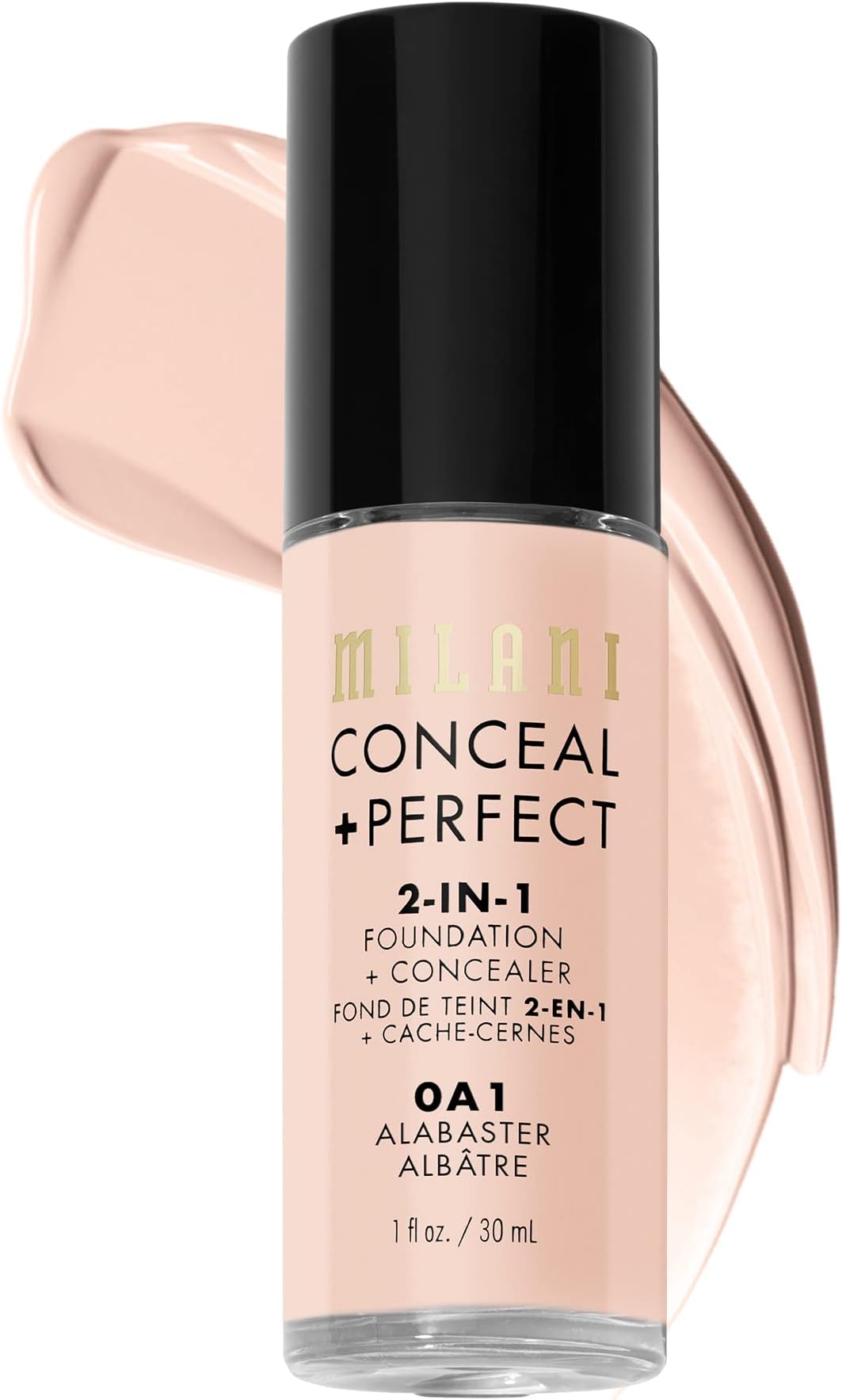 (Alabaster) - Conceal + Perfect 2-in-1 Foundation + Concealer - Alabaster (30ml) Cruelty-Free Liquid Foundation - Cover Under-Eye Circles, Blemishes & Skin Discoloration for a Flawless Compl...