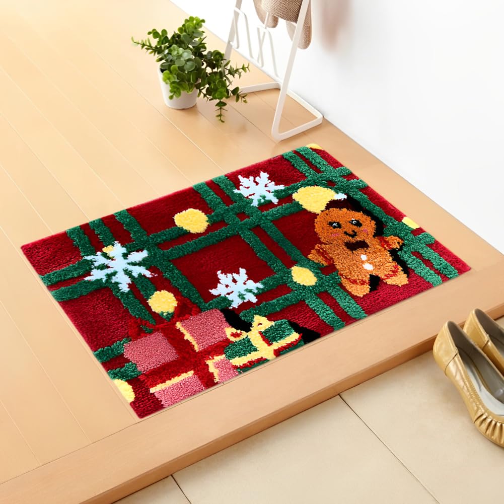 Świąteczne dywaniki kuchenne 51 cm x 76 cm Boże Narodzenie mata świąteczna dekoracja wycieraczka świąteczna wycieraczka dywan wejście antypoślizgowa mata zatrzymująca brud na zewnątrz wewnątrz