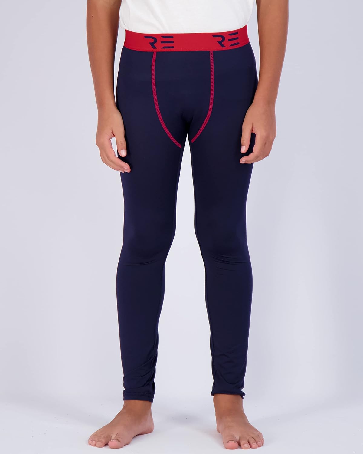 Real Essentials 3 Pack: Youth Boys Compression Pants Leggings Tights Baselayer Cold Gear for Sports Football Basketball - Image 2