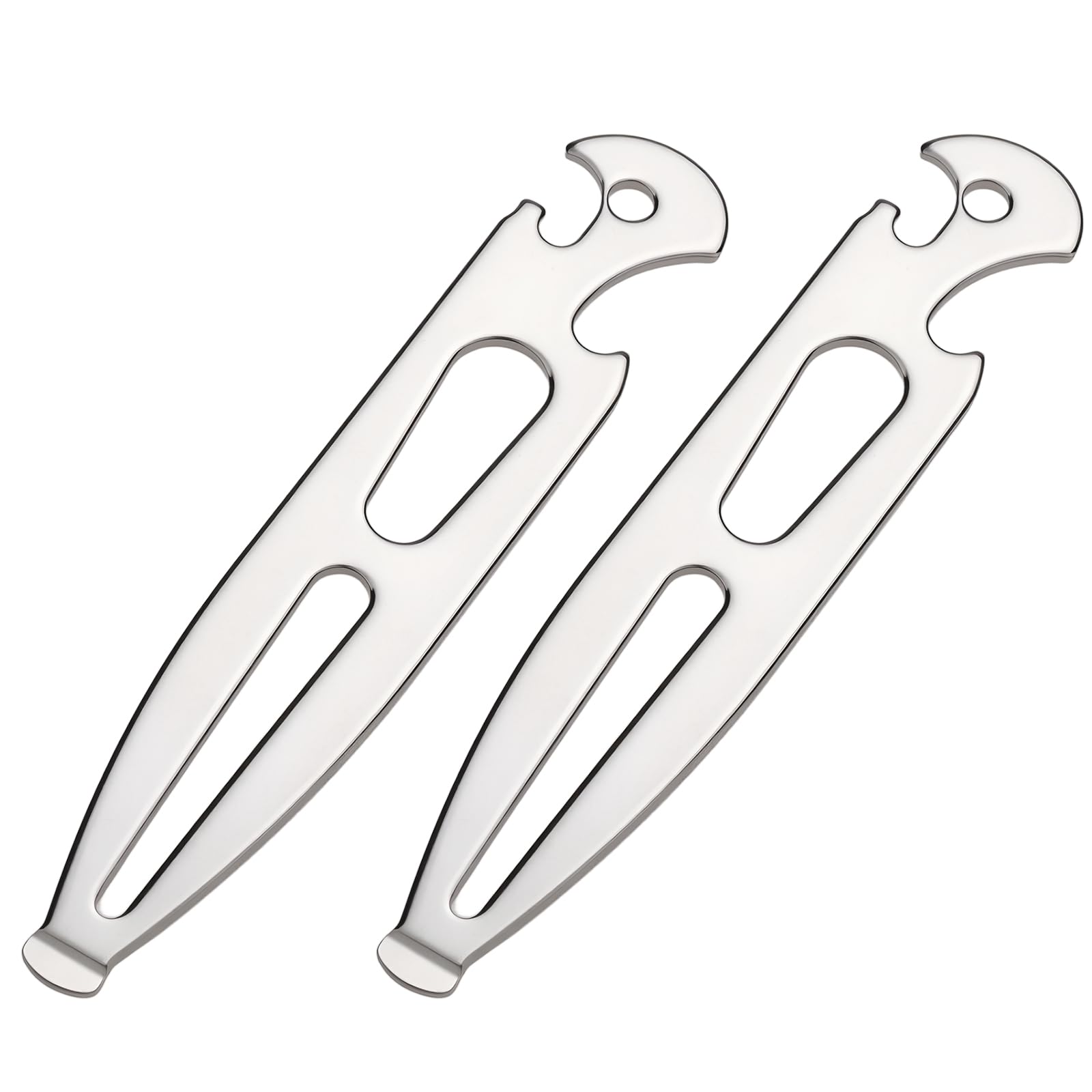 SG Store 2Pcs Stainless Steel Multifunction Shackle Key Wrench Deck Key 112x21mm