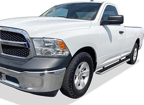 Miniatura 60 de APS Estribos negros de acero inoxidable 304 de 5 pulgadas, barras de Nerf, escalones laterales compatibles con Ram 1500 2009-2018 Regular Cab & Ram