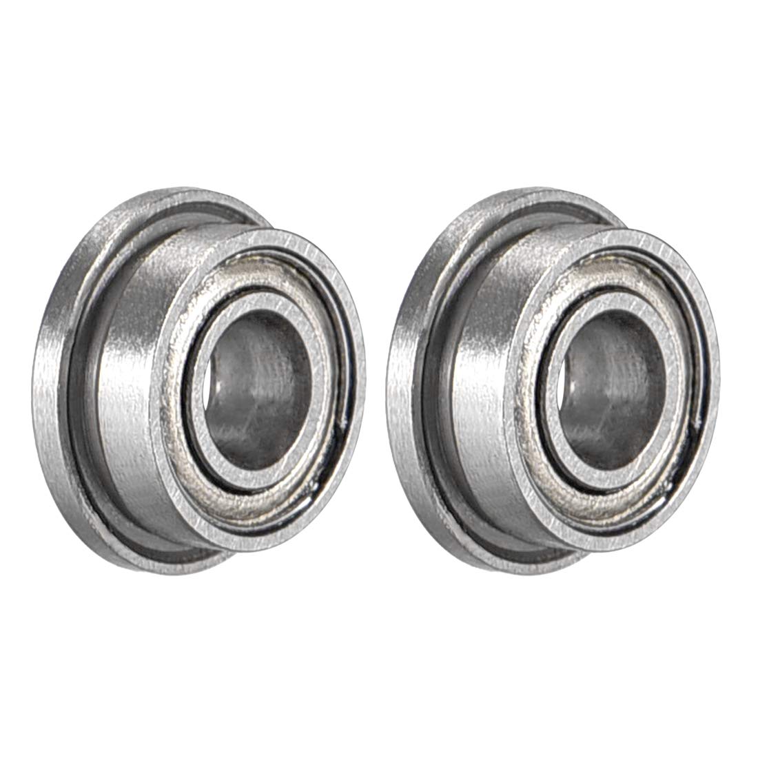 uxcell F682XZZ Flanged Ball Bearing 2.5x6x2.6mm Double Metal