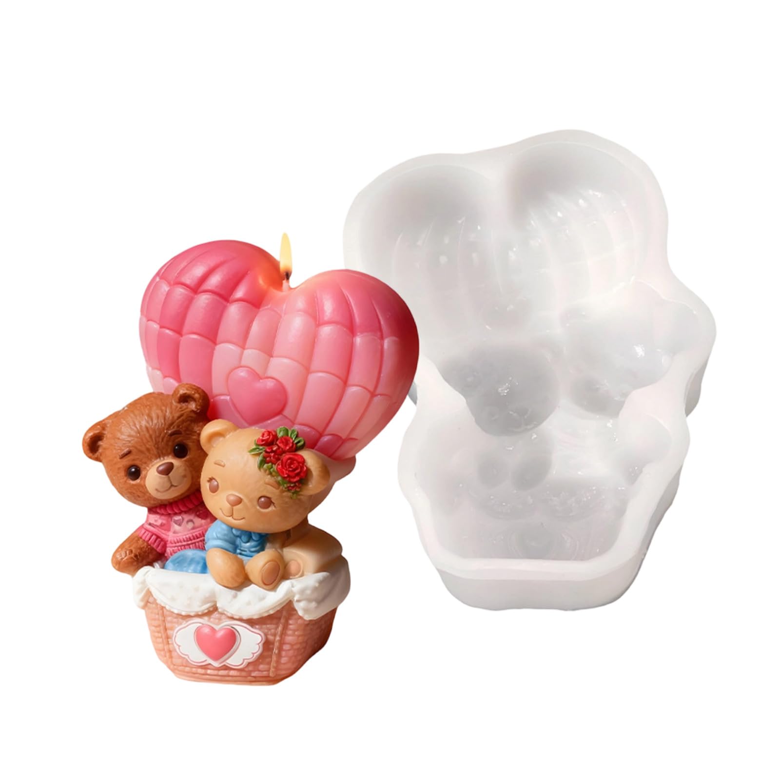 NVOQILIN Multipurpose Silicone for Soap Chocolate Making Balloon Bear Shape Sturdy and Flexible Ideal for Projects Food Silicone