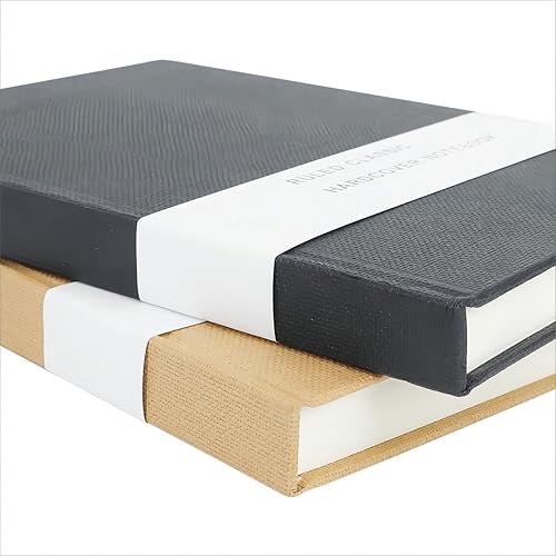Miniatura 3 de TOP-Pindu Cuaderno A5, cuaderno clásico grueso, tapa dura grande, 296pp, 80gsm, 8.4 x 5.7 pulgadas (negro)