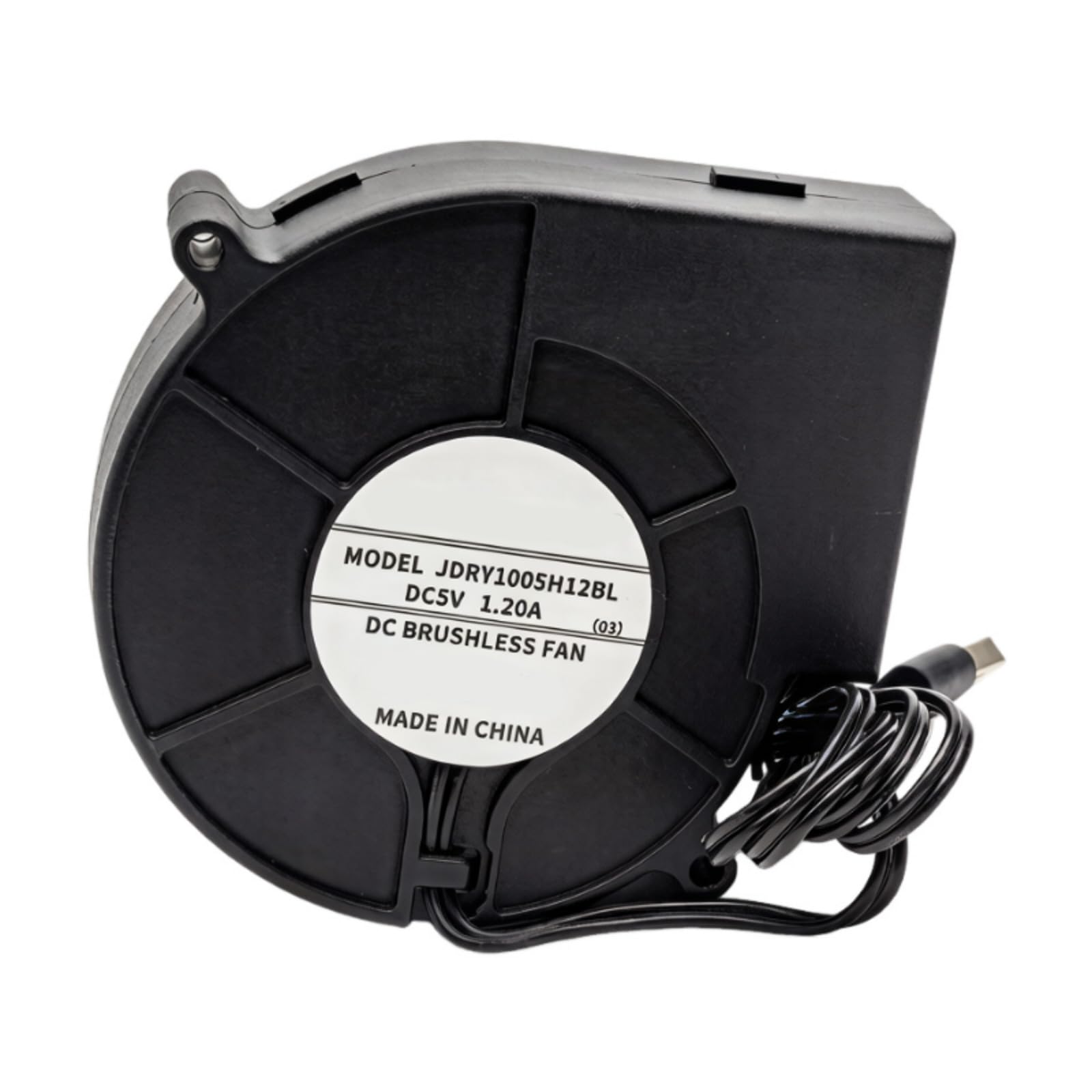 QIAOLIDA 3800RPM Fast Speed 5V USB Blower Fan Light Weight Design Metal Construction Workshop Applications