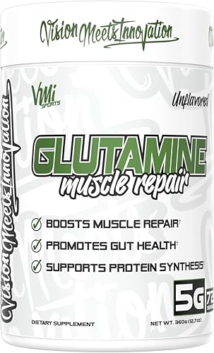 VMI Sports - Polvo reparador muscular de glutamina L-glutamina pura Reparación y recuperación muscular Salud intestinal Síntesis de proteínas