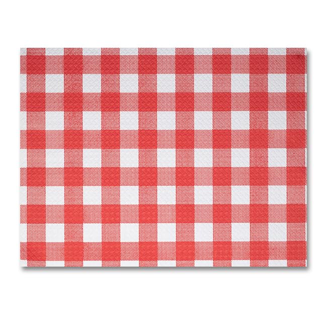 Set de Table en Papier gaufré Vichy Rouge et Blanc 30 x 40 cm par 500