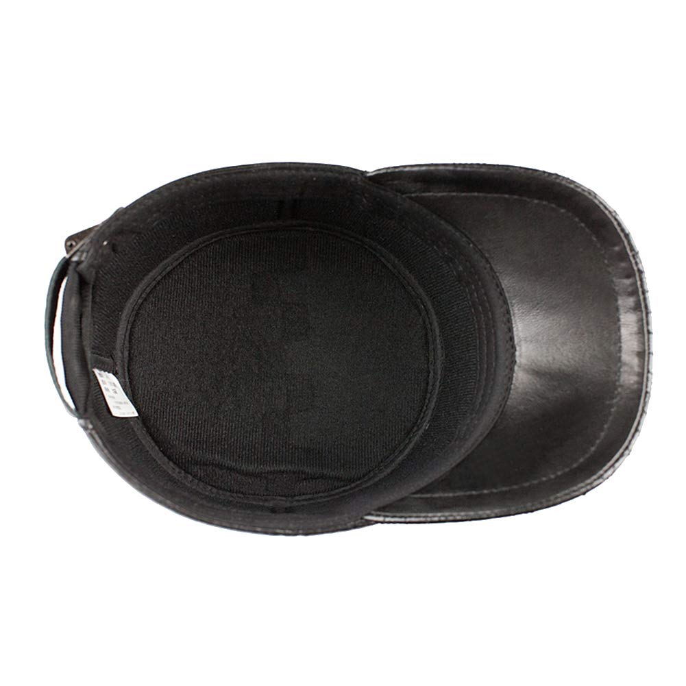 DongBao Gorra de Béisbol para Hombre Ajustable Sombrero de Cuero Suave Sombrero con Forrada Deportivo Al Aire Libre Otoño Invierno