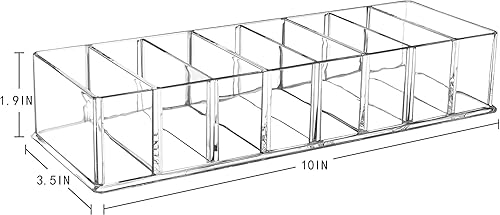 Miniatura 2 de Paquete de 2 organizadores de maquillaje desmontables, 8 compartimentos acrílicos para almacenamiento de cosméticos, cajas de exhibición de joyas,