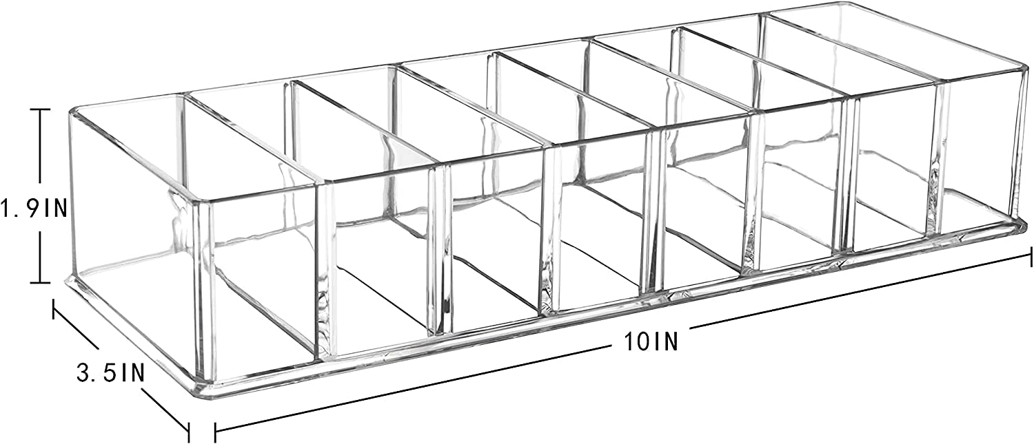 organizer per trucchi 8 scomparti in acrilico per cosmetici gioielli scatola trasparente per cassetti per comò vanità bagno cucina