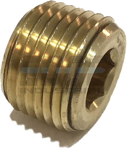 Latón COUNTERSUNK HEX Plug 12" macho NPT MNPT combustibleaireaguaaceitegas WOG (cantidad 01)
