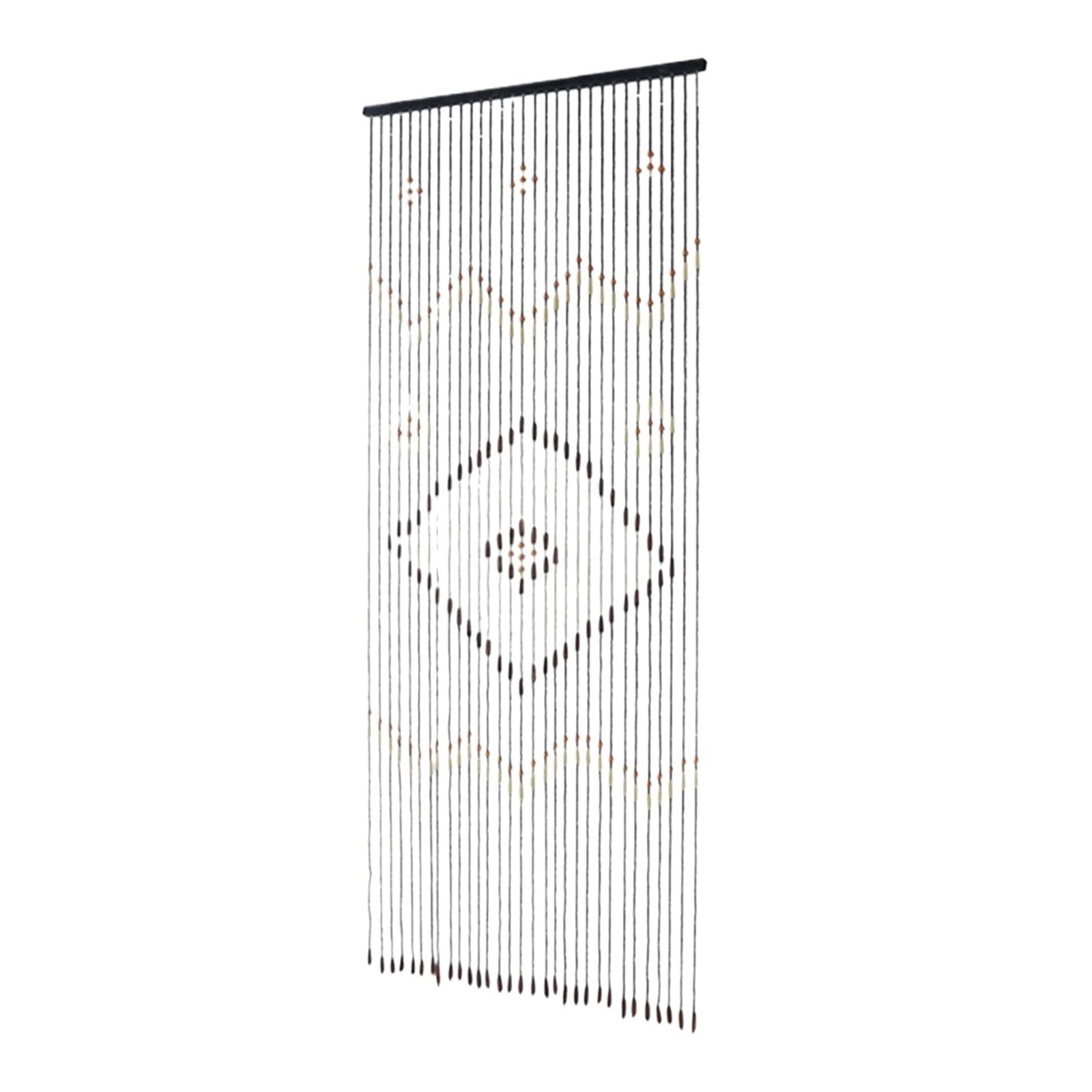 XUWEWI 31-Line Wooden Bead String Door Curtain Blind Fly Screen Porch For Living Room For Doorway