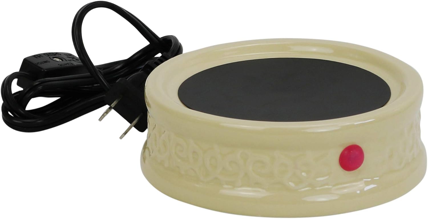 Iconikal Ceramic Scented Candle Warmer, Ivory