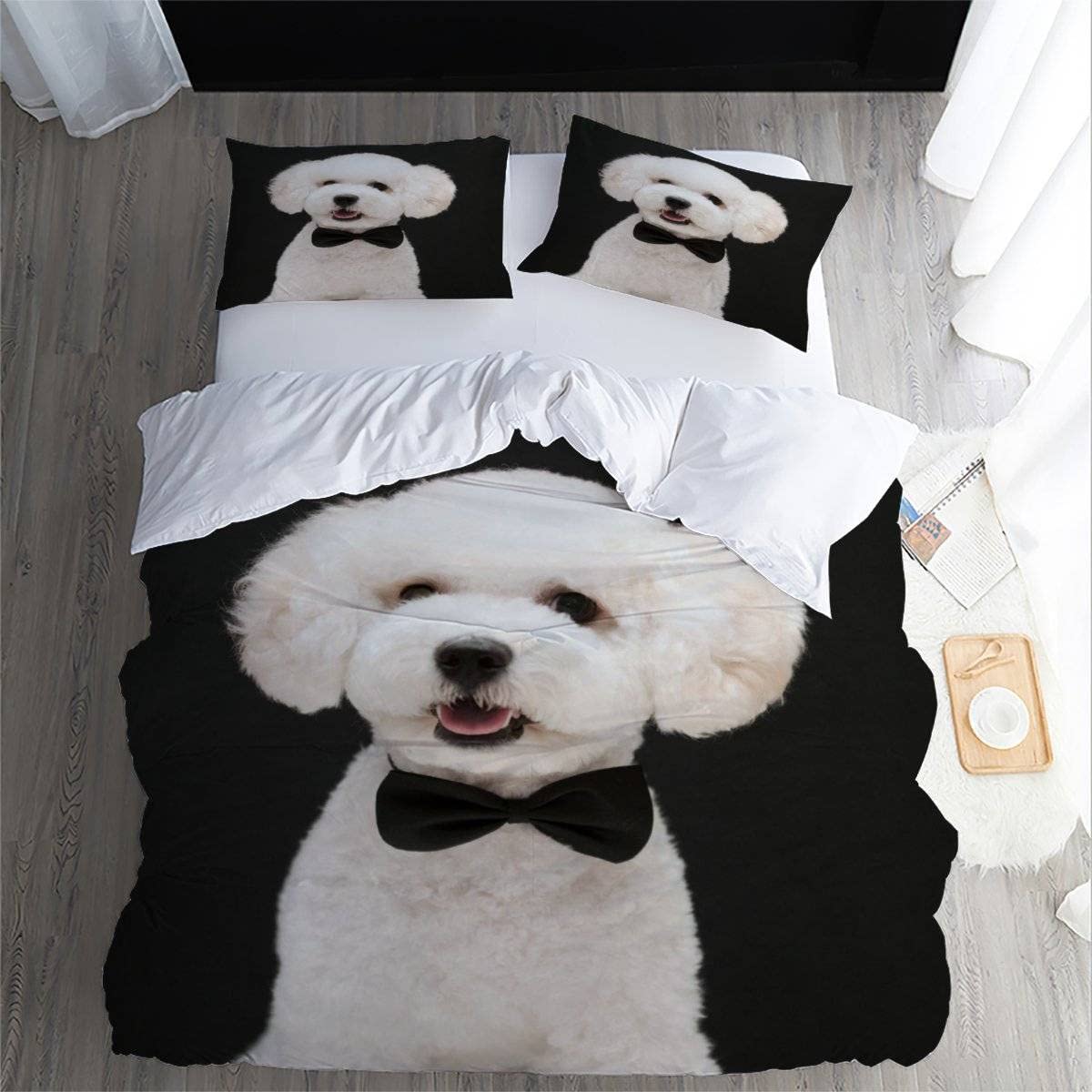 Housse De Couette Bichon Frisé - Microfibre Douce 135x200 Cm (simple) - 8