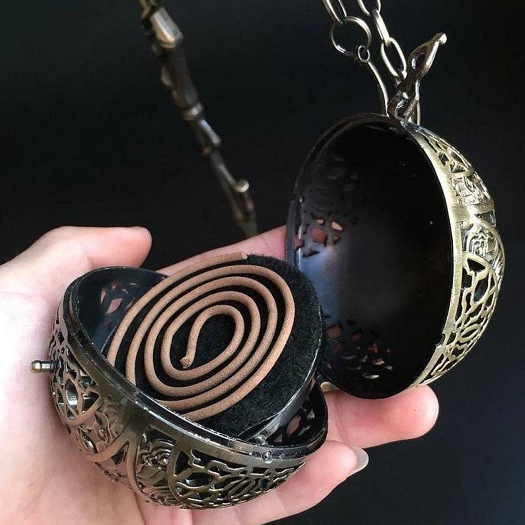 Aromatherapie Weihrauchbrenner Räucherstövchen mit Ständer für Weihrauch oder Räucherkegel - Bronze