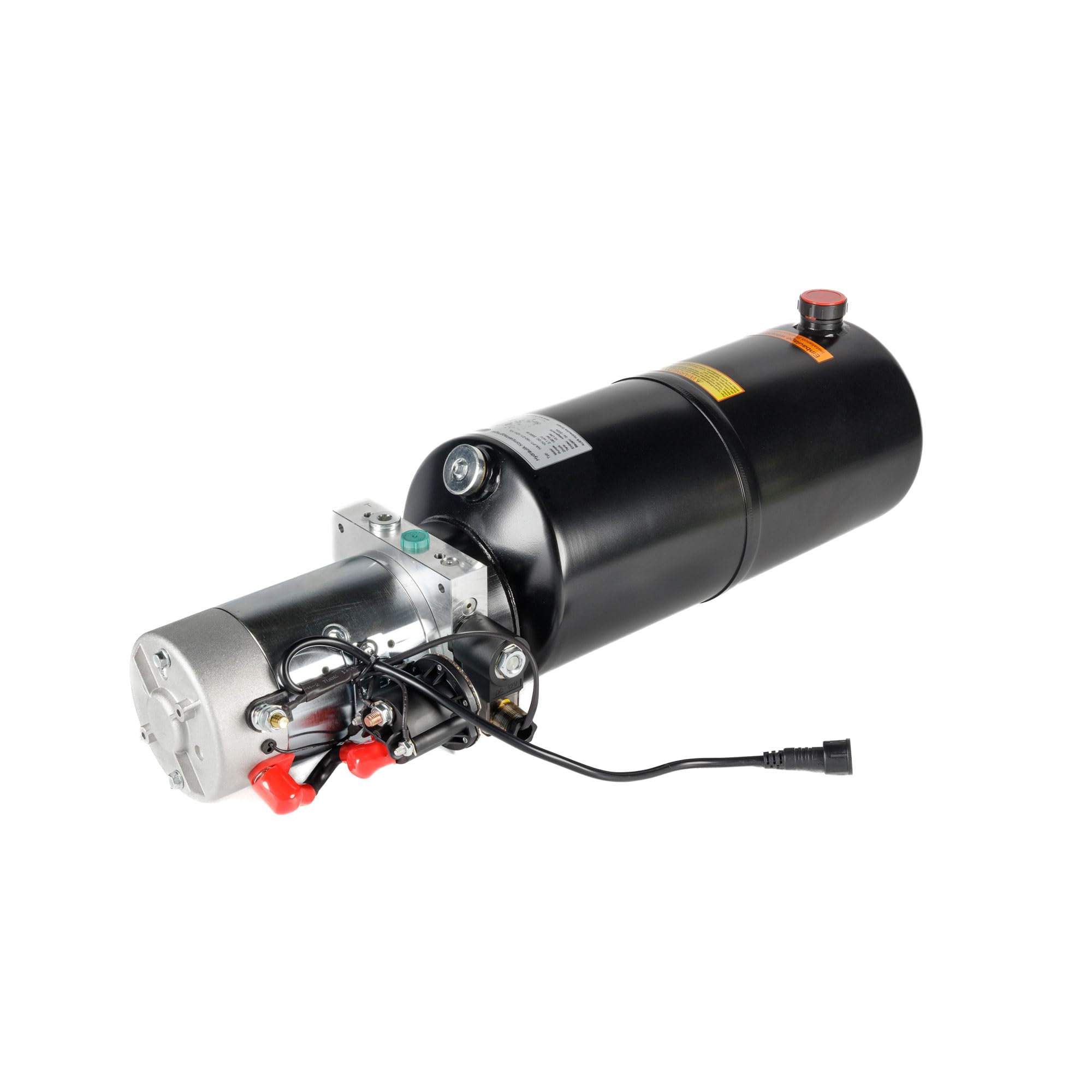 Hydraulikaggregat HYDRAFT, Hydraulikpumpe 12 V 180 bar 2000 Watt mit 10 Liter Stahtank und Kabelfernbedienung Funk (2 x Funkfernbedienung)
