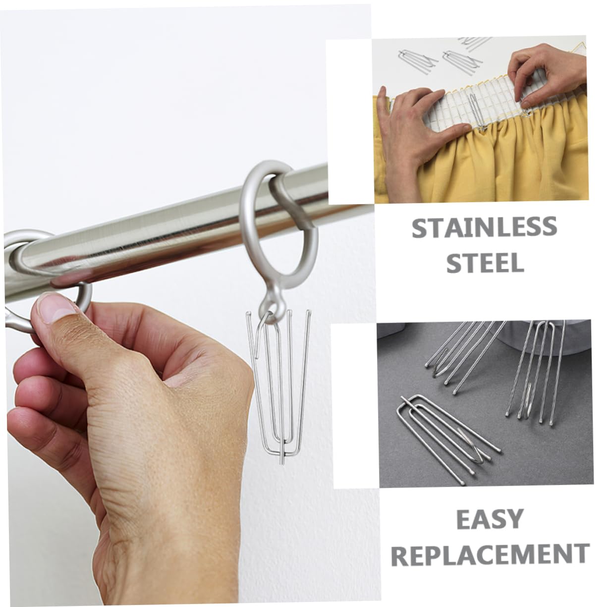 Rideaux,Anneaux métalliques pour rideaux,œillets pour rideaux verticaux