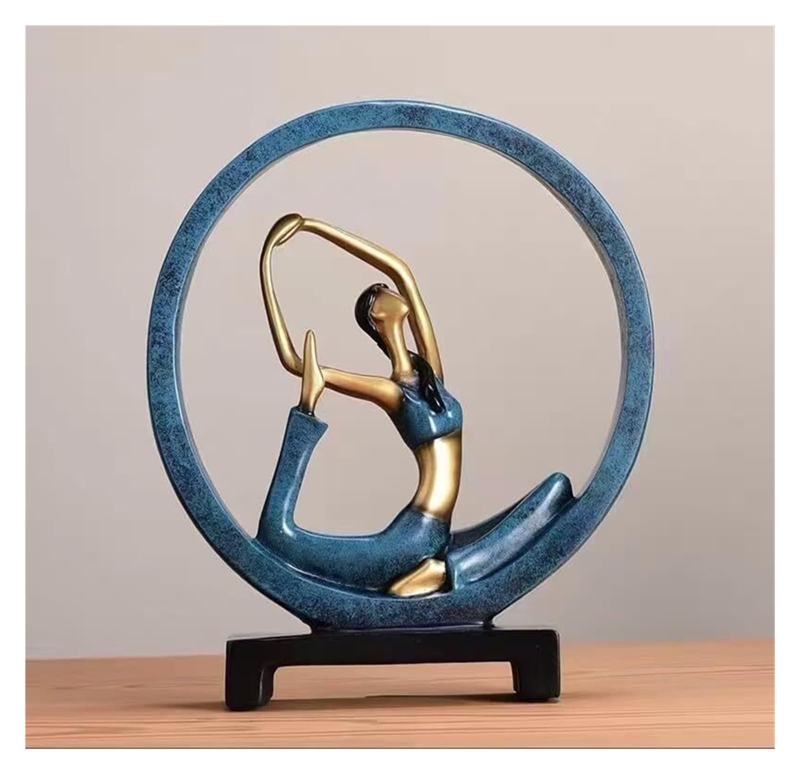 NingBright Desk Decor Creative Circle Yoga Girl FigurineHome Decor 5 Styles to Choose from Esculturas y Accesorios Decorativos(Style C)