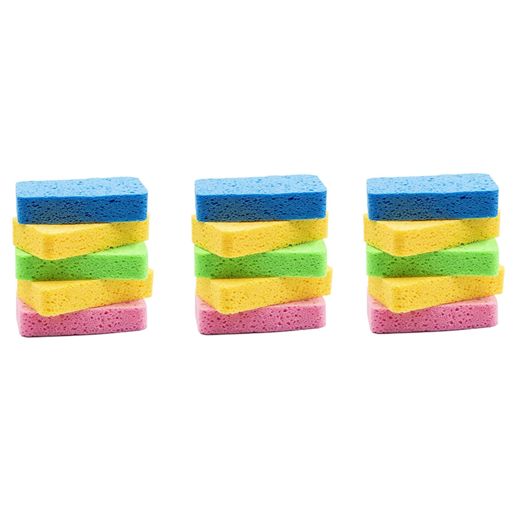 Hndhbfgrt Large Cellulose Sponges,Kitchen Sponges for Dish, Duty Scrub Sponges,Non-Scratch Dish Scrubber Sponge Cookware 15 Pcs