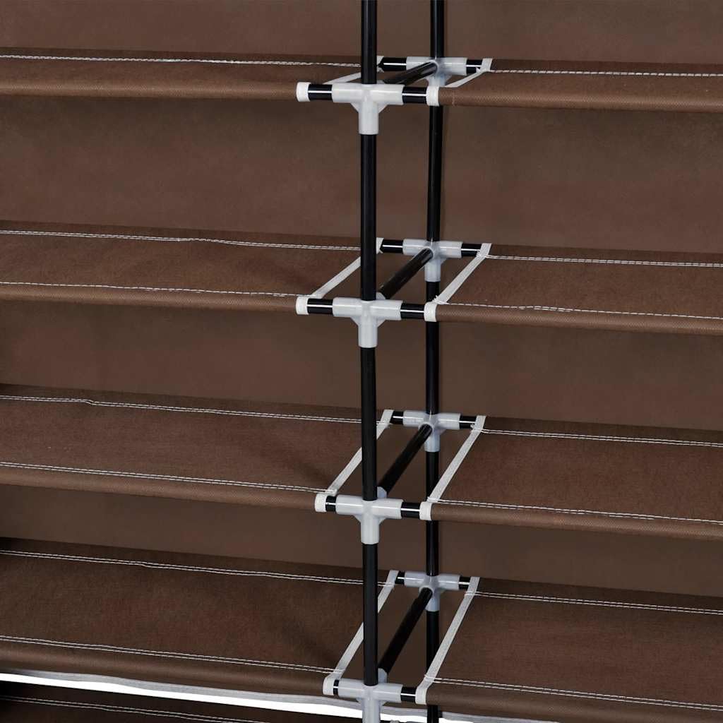 Zapatero XXL con cubierta de fieltro, 5 niveles, doble zapatero de tela, para 30 pares de zapatos, sistema de estantería, armario organizador para pasillo y vestidor, 115 x 28 x 110 cm