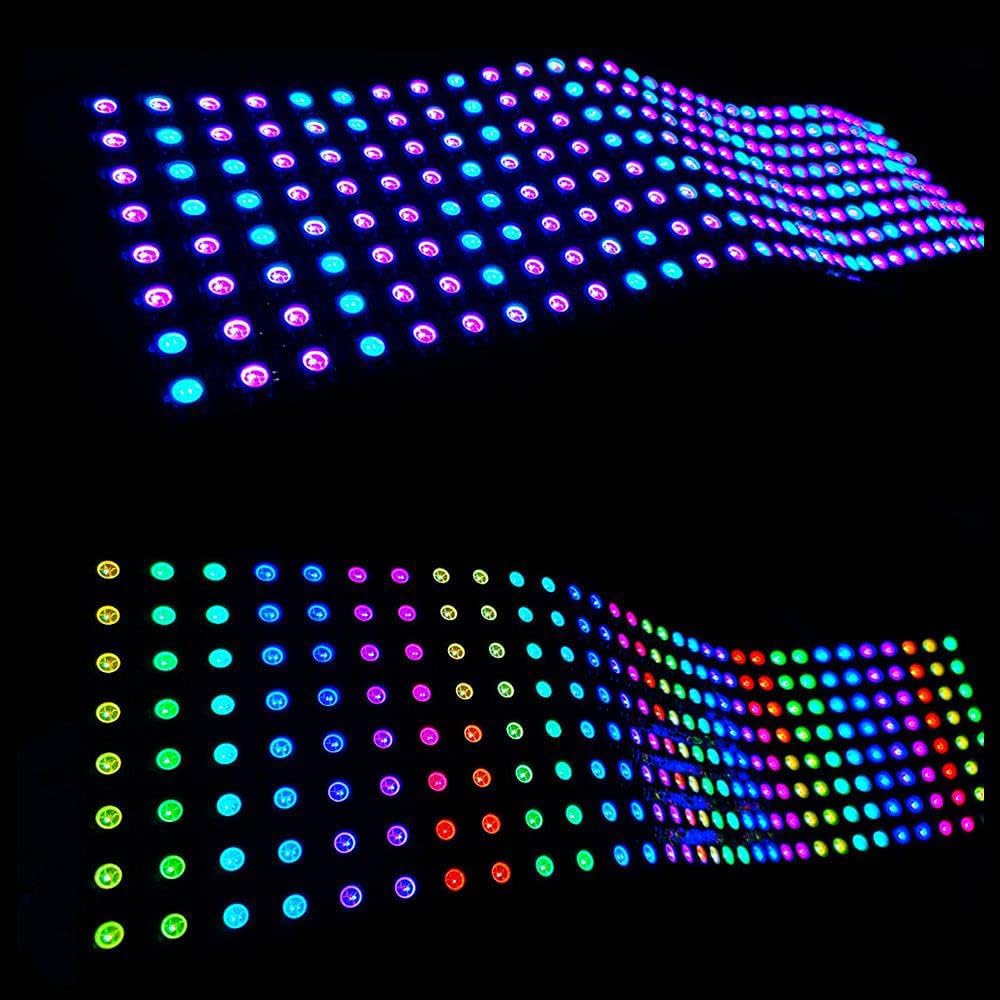 Array LED WS2812B 8x32 Matrice LED Flessibile RGB WS2812B 8x32 (256 LED) - Indirizzabile, Compatibile Con NeoPixel Matrice LED Angolo 120 Gradi