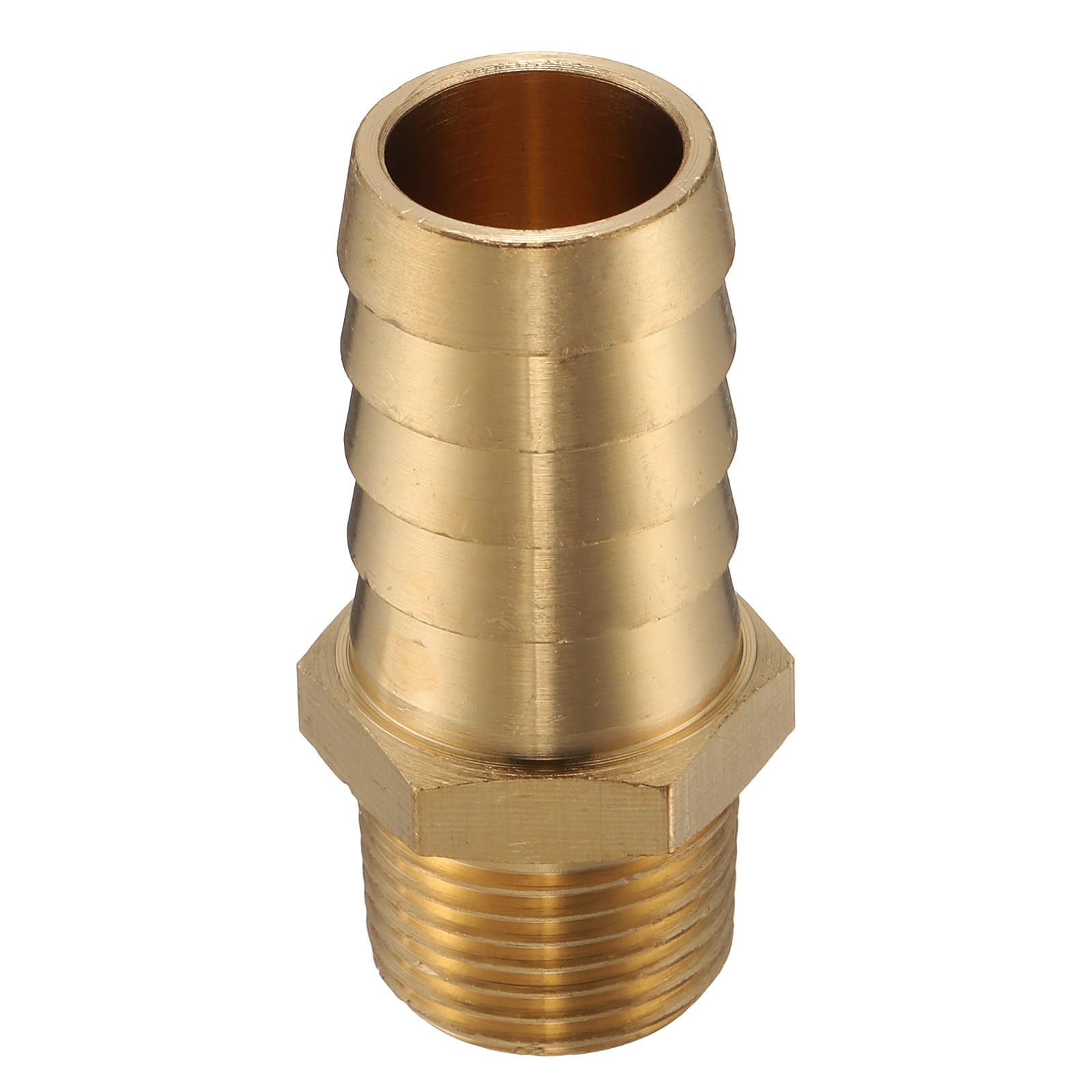 sourcing map Brass Barbed Fitting 3/8" NPT Male to 5/8" Hose ID for Home Brew Pipe Fitting Direct Thread Tower Connector Durable Construction