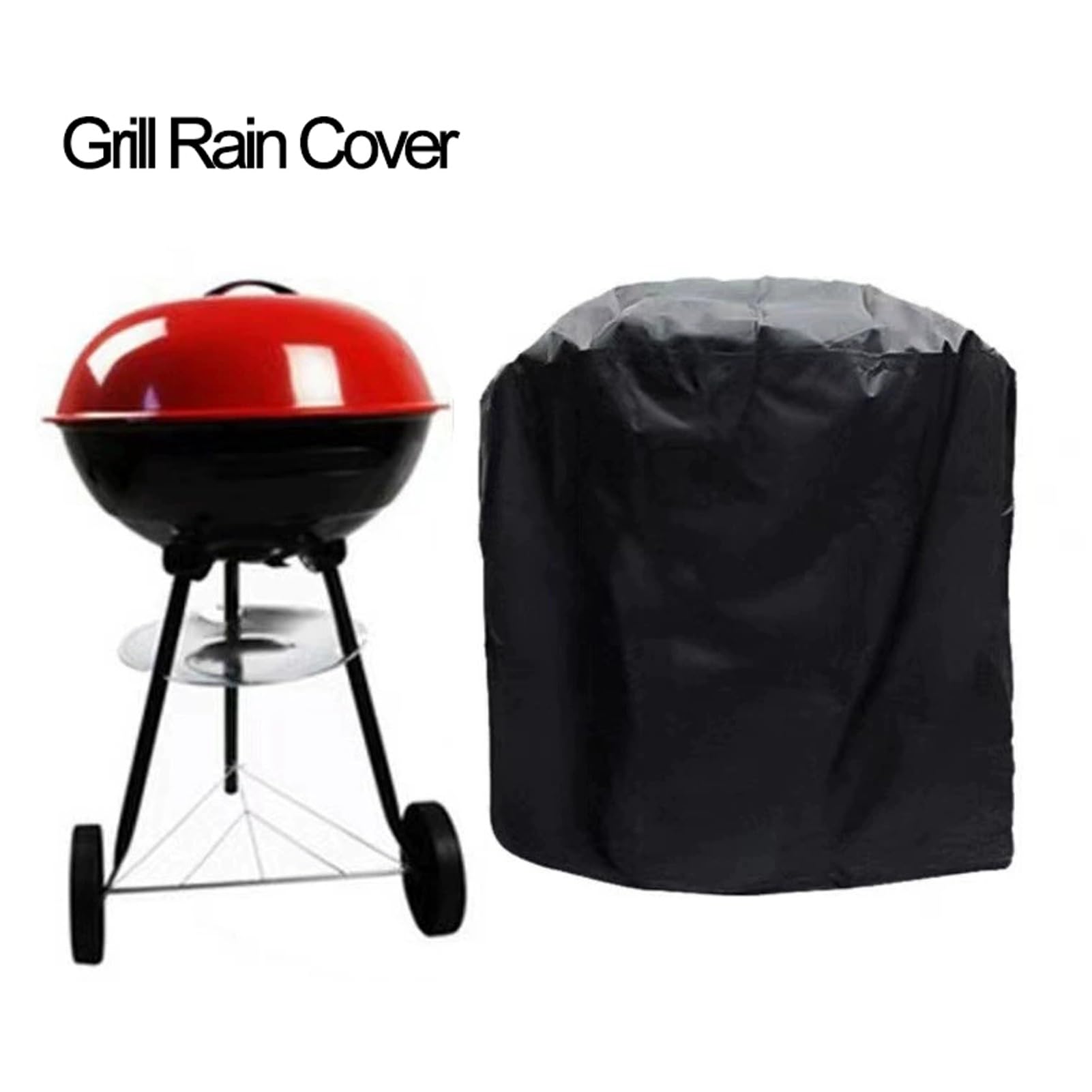 Generico Copertura Rotonda Impermeabile per Grill 210D – Copertura Protettiva Resistente ai Raggi UV per Smoker a Cupola – Copertura Durevole per BBQ a Carbone da Esterno(W96.06xH23.23inch(244x59cm))