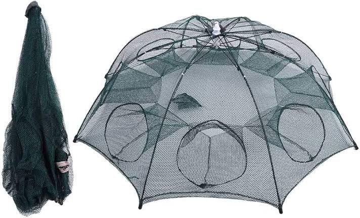 Buy Cast Mesh Automatic Light Upgraded 6 Hole Side, Portable Folded Fishing Net for Shrimp, Minnow, Crayfish, Crab Catching Fishinh net Umbrella Fishing Net Online at Low Prices in India