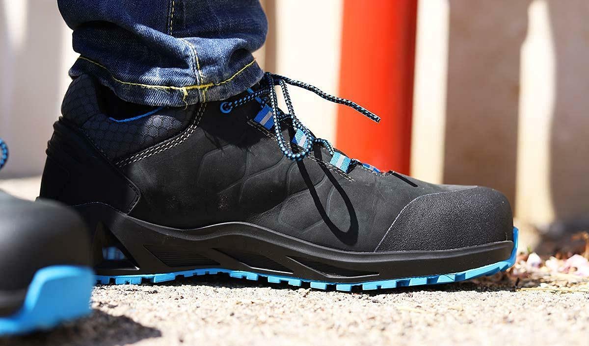 Base Protection, K-Road Top Botte de Sécurité pour Femmes et Hommes, Noir et Bleu, Taille 42
