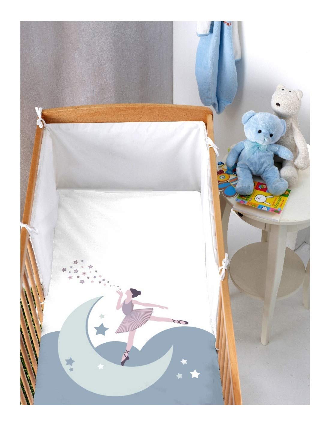 Housse de couette bébé danse 80 x 120 linge de lit fille version light