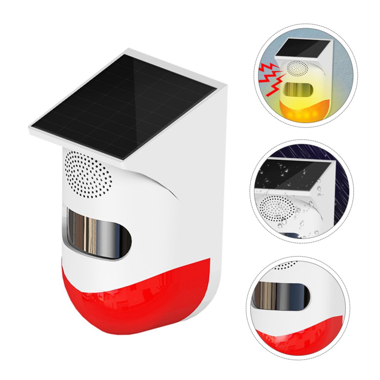 Rilevatore Infrarossi di Sicurezza Esterno Ip67 in Abs Rosso | Allarme Forte senza Cablaggio, Sensore per Casa e Finestra, Tecnologia a Infrarossi