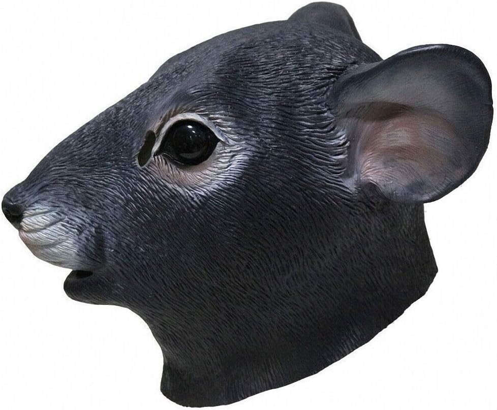Mouse Latex Animal Mask - Full Head Mice Masquerade Cosplay for Carnival Party Fancy Dress Rat - Image 2