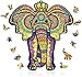 Jooheli Puzzle de Madera Puzzle de Elefante, Puzzle de madera para adultos, puzzle de madera 3D, Puzzle de Colorido de Forma única Puzzle Animales para Adultos y Niños Colección de Juegos Familiares
