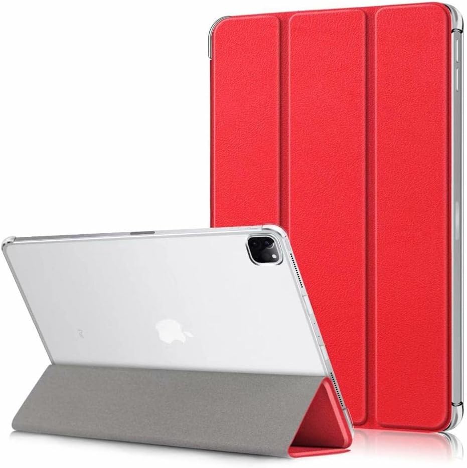 HOGJIMYSJX Tablet Accessories for iPad Pro 12.9 2020 2018, Protective Case Soft Tablet PC Stand Cover for iPad Pro 12.9 Inch 4th Generation (Color : Rose Red)