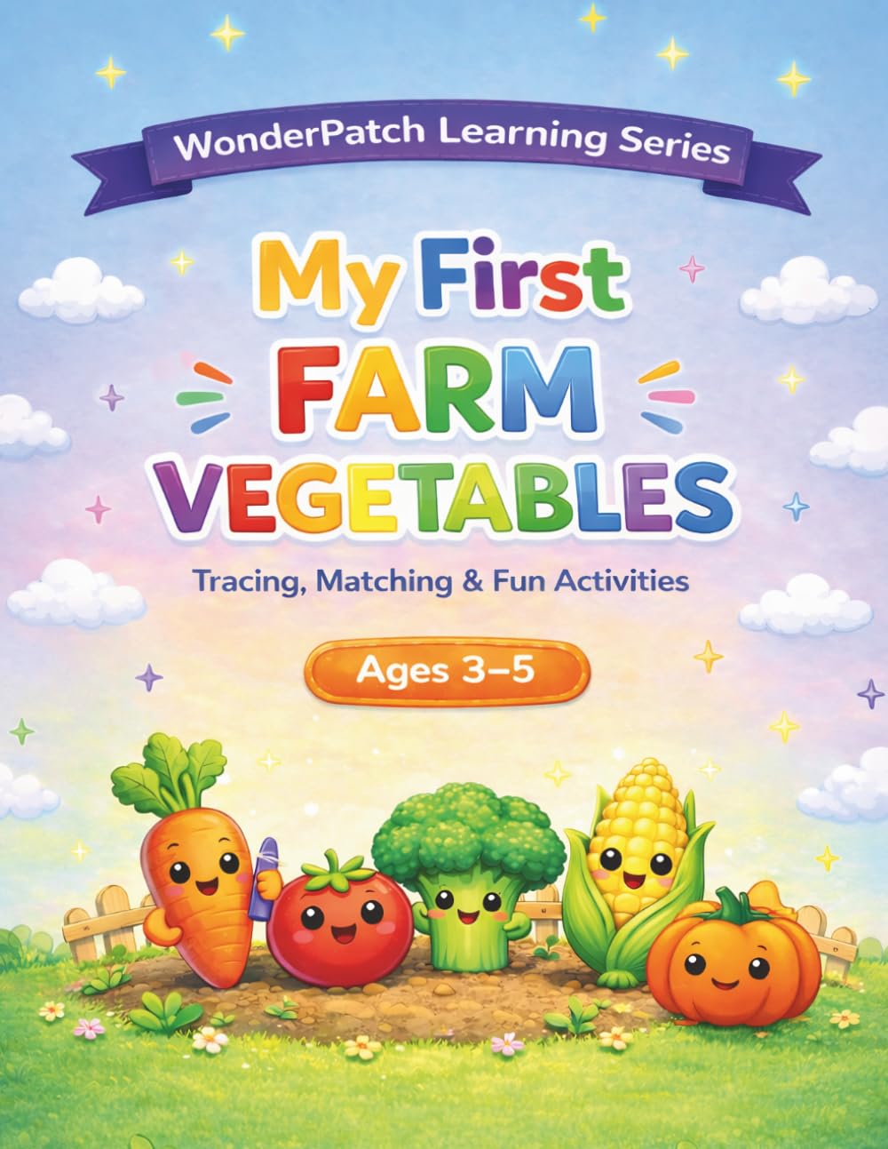 My First Farm Vegetables: Tracing, Matching & Fun Activities (WonderPatch Learning Series)