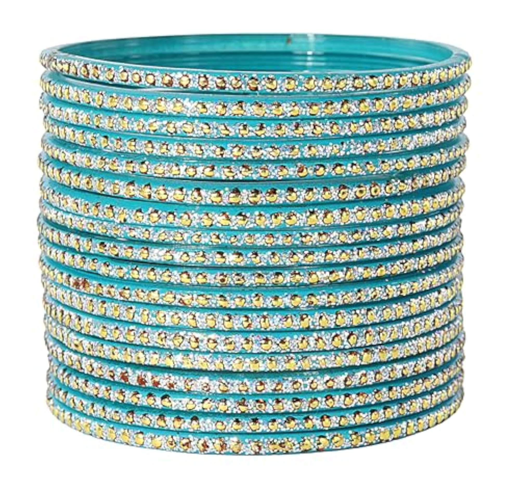 Stylish Fancy Bangles Set with Polka Dots & Glitter