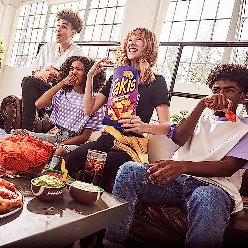 Image of Takis Fuego 17 oz Fiesta Size Bag, Hot Chili Pepper & Lime Flavored Extreme Spicy Rolled Tortilla Chips (Pack of 2)
