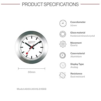 MONDAINE モンディーン スタンド付きマグネットクロック 新品 レア MONDAINE モンディーン 置き時計 マグネット クロック 5cm