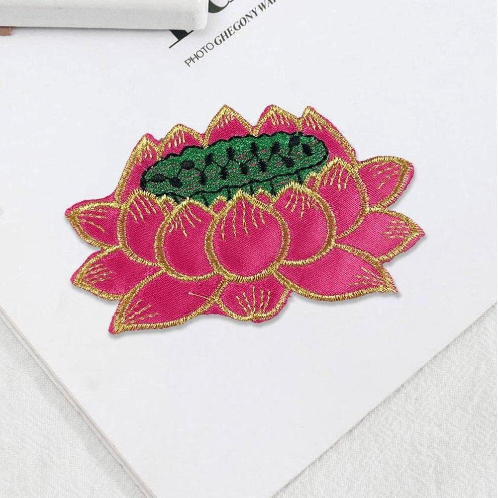 Amazon.co.jp: 蓮の花 ワッペン 刺繍 花 パッチ 刺繍アップリケ 修復用