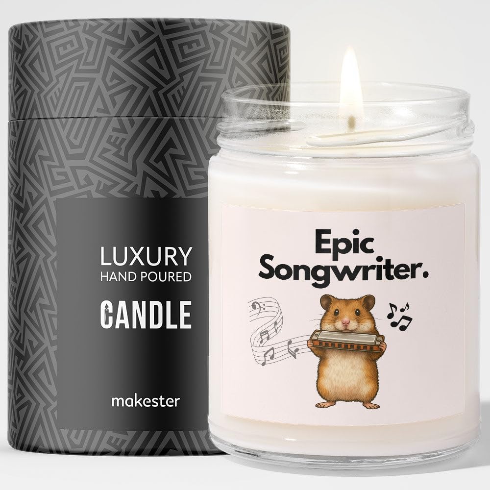Songwriter Gifts - Luxury Soy Wax Candle - Vanilla, Jasmine, Sugared Almond - Makester โ image 1