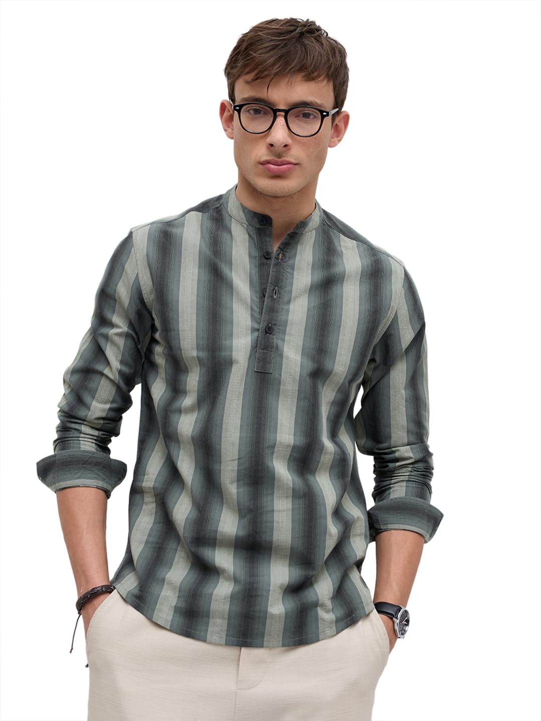 vastrado Forest Rhythm Multi Stripes Kurta-picture-41